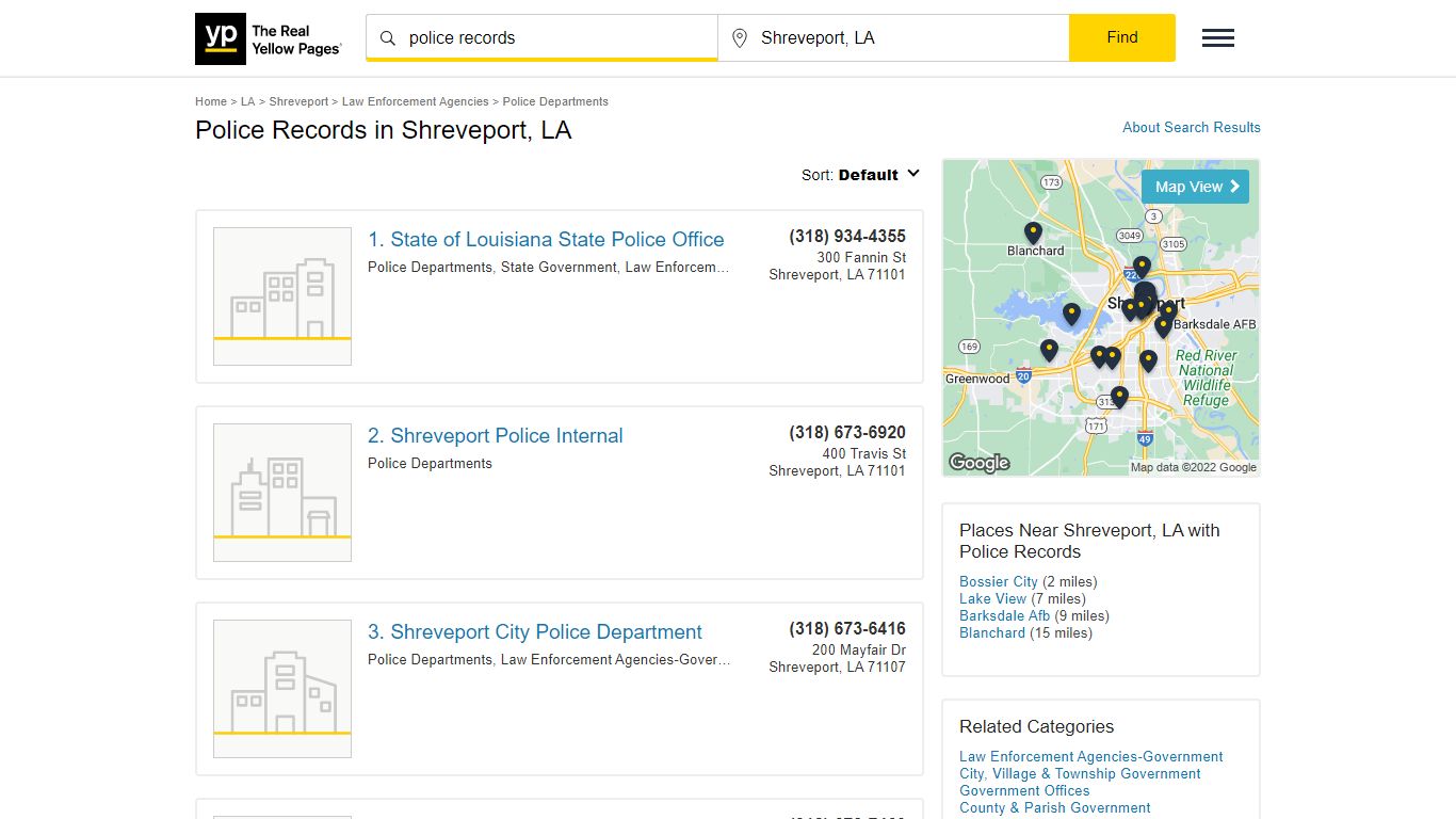Police Records in Shreveport, LA with Reviews - YP.com